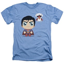 Superman - Mens Cute Superman T-Shirt In Light Blue