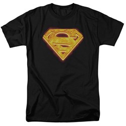 Superman - Mens Hot Steel Shield T-Shirt In Black