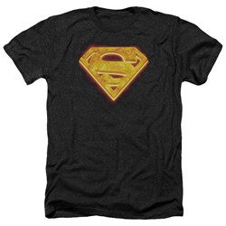Superman - Mens Hot Steel Shield Heather T-Shirt