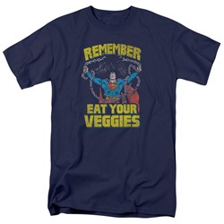 Superman - Mens Veggie Power T-Shirt In Navy