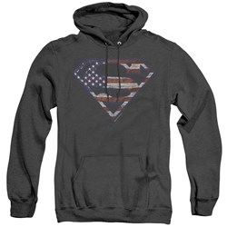Superman - Mens Wartorn Flag Hoodie