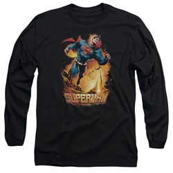 Superman - Mens Space Case Long Sleeve Shirt In Black