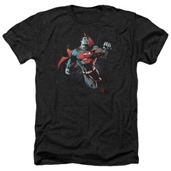 Superman - Mens Up In The Sky Heather T-Shirt