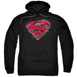 Superman - Mens Hardcore Noir Shield Hoodie