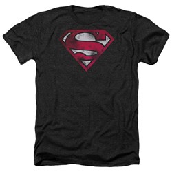 Superman - Mens War Torn Shield Heather T-Shirt