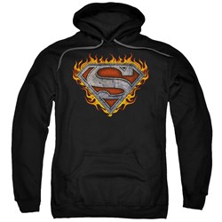 Superman - Mens Iron Fire Shield Hoodie
