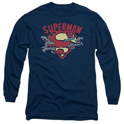 Superman - Mens Chain Breaking Longsleeve T-Shirt