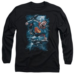 Superman - Mens Stormy Flight Longsleeve T-Shirt