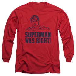 Superman - Mens Was Right Longsleeve T-Shirt