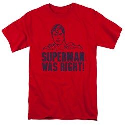 Superman - Mens Was Right T-Shirt