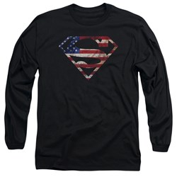 Superman - Mens Super Patriot Longsleeve T-Shirt