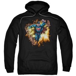 Superman - Mens Blasting Through Pullover Hoodie