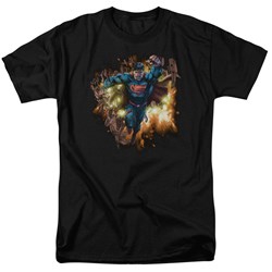 Superman - Mens Blasting Through T-Shirt