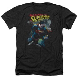 Superman - Mens Through The Rubble Heather T-Shirt