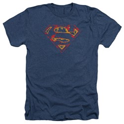 Superman - Mens Super Distressed Heather T-Shirt