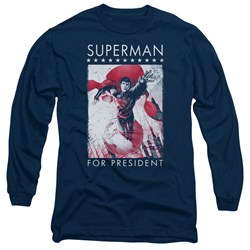 Superman - Mens Superman For President Long Sleeve T-Shirt