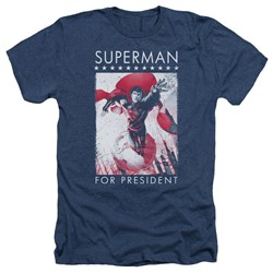 Superman - Mens Superman For President Heather T-Shirt