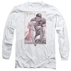 Superman - Mens Mans Best Friend Long Sleeve T-Shirt