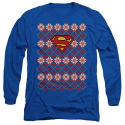 Superman - Mens Superman Christmas Sweater Long Sleeve T-Shirt