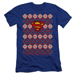 Superman - Mens Superman Christmas Sweater Premium Slim Fit T-Shirt