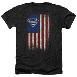 Superman - Mens Old Glory Shield Heather T-Shirt