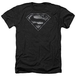 Superman - Mens Barbed Wire Heather T-Shirt