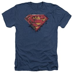 Superman - Mens Rusted Shield T-Shirt In Navy