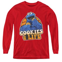 Sesame Street - Youth Cookies 4 Life Long Sleeve T-Shirt