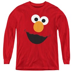 Sesame Street - Youth Elmo Face Long Sleeve T-Shirt