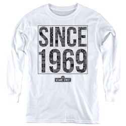 Sesame Street - Youth Since 1969 Pattern Long Sleeve T-Shirt