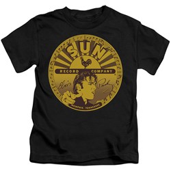 Sun Records - Elvis Full Sun Label Little Boys T-Shirt In Black
