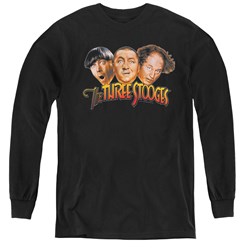 Three Stooges - Youth Three Head Logo Long Sleeve T-Shirt