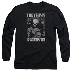 Shaun Of The Dead - Mens Still Out There Long Sleeve Shirt In Black