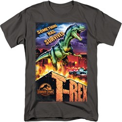 Jurassic Park - Mens Rex In The City T-Shirt In Charcoal