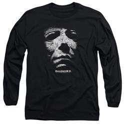 Halloween Ii - Mens Mask Long Sleeve Shirt In Black