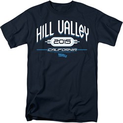 Back To The Future Ii - Mens Hill Valley 2015 T-Shirt In Navy