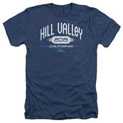 Back To The Future Ii - Mens Hill Valley 2015 T-Shirt In Navy