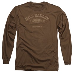 Back To The Future Iii - Mens Hill Valley 1855 Long Sleeve Shirt In Coffee