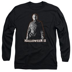 Halloween Ii - Mens Michael Myers Long Sleeve Shirt In Black