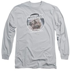 Back To The Future Ii - Mens Synchronize Watches Long Sleeve Shirt In Silver