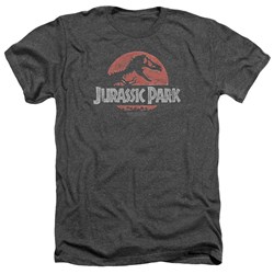 Jurassic Park - Mens Faded Logo T-Shirt In Charcoal