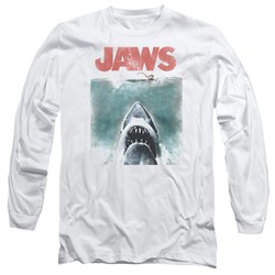Jaws - Mens Vintage Poster Longsleeve T-Shirt