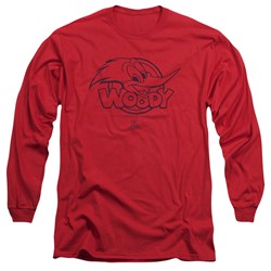 Woody Woodpecker - Mens Big Head Long Sleeve T-Shirt