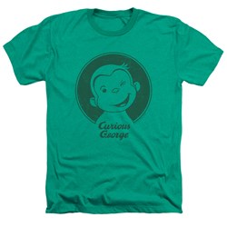 Curious George - Mens Classic Wink Heather T-Shirt