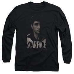 Scarface - Mens B&W Tony Long Sleeve T-Shirt