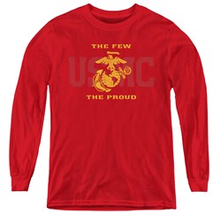 Us Marine Corps - Youth Split Tag Long Sleeve T-Shirt