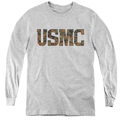 Us Marine Corps - Youth Usmc Camo Fill Long Sleeve T-Shirt