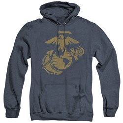 Us Marine Corps - Mens Gold Emblem Hoodie