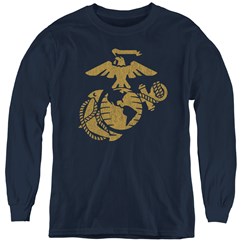 Us Marine Corps - Youth Gold Emblem Long Sleeve T-Shirt