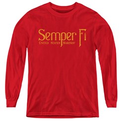 Us Marine Corps - Youth Semper Fi Long Sleeve T-Shirt